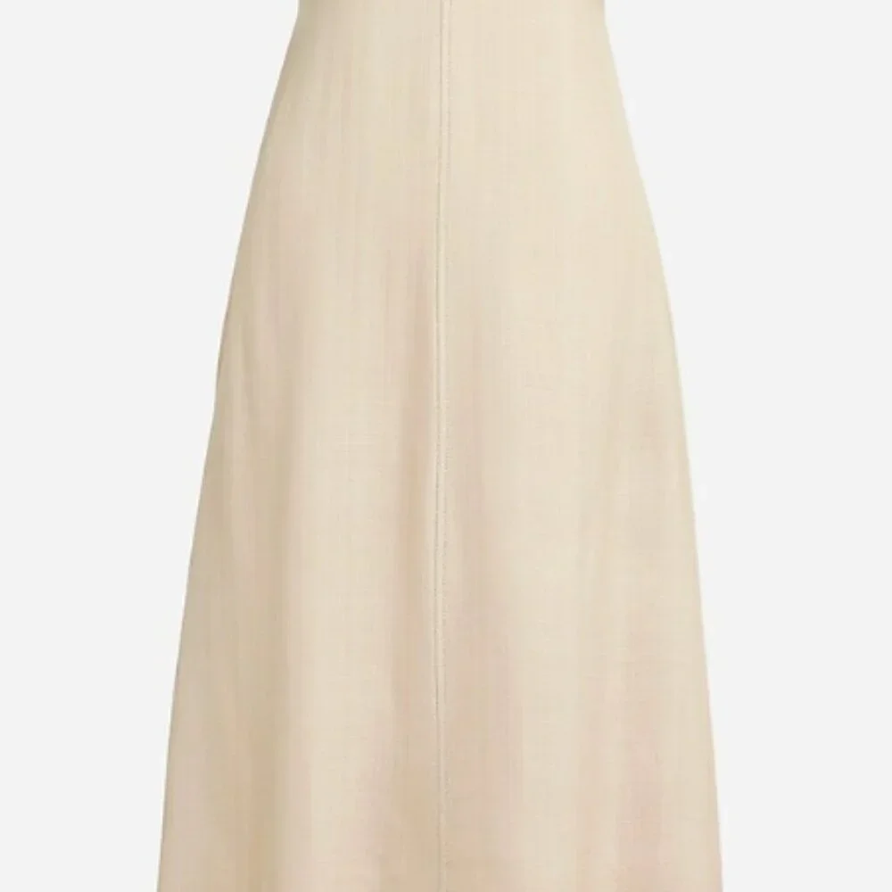 Fringe-trim dress in glossy twill - Picture 6 of 6